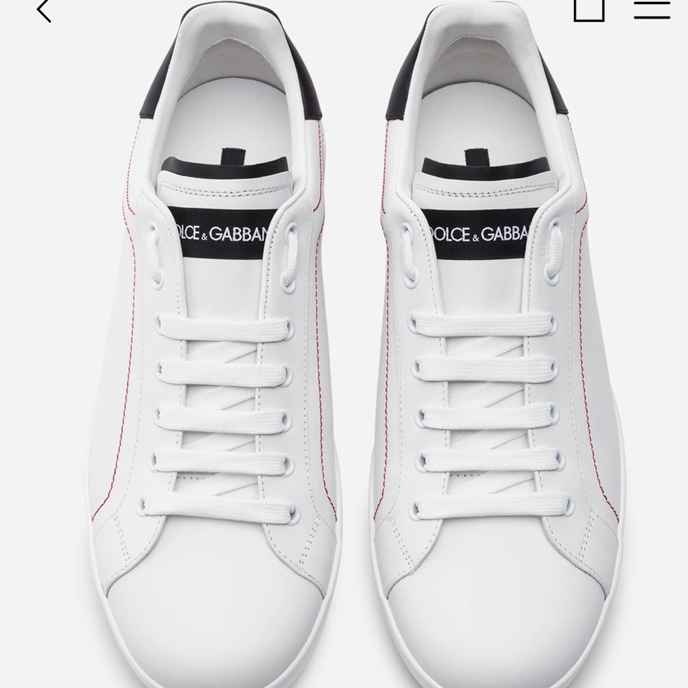 Dolce & Gabbana White and Black Sneakers